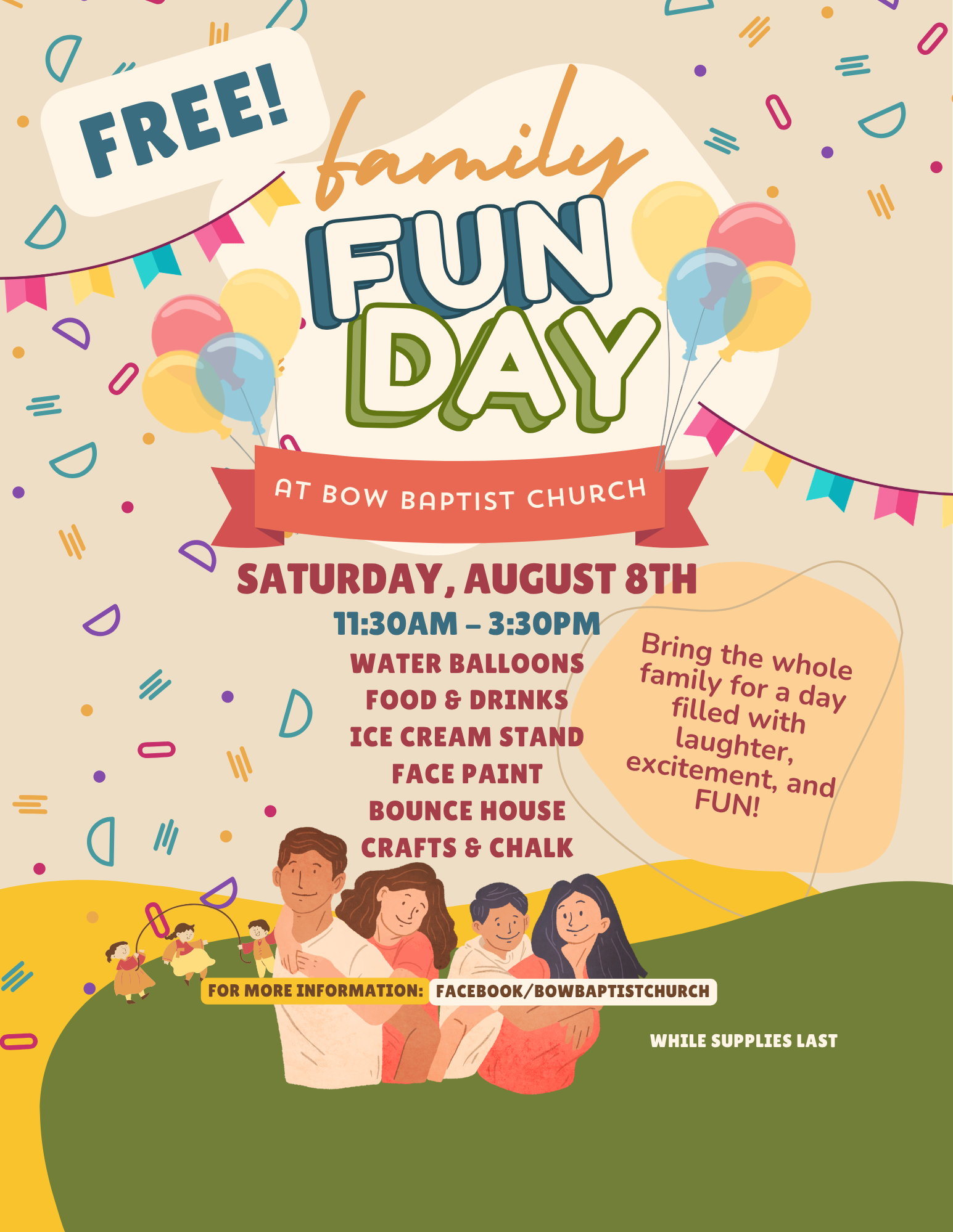 Special event at Bow Baptist Church on August 8